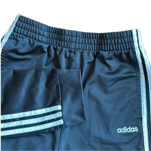 Adidas Athletic Joggers Track Pants 3-Stripe Embroidered Black Youth XL/18-20
